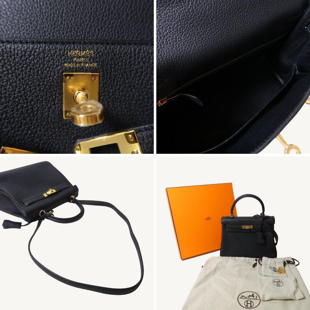 Hermès Kelly 25 Togo Noir GHW