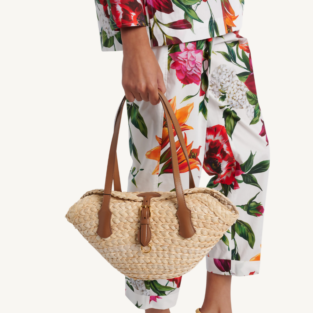 Capri Coffa Bag in Raffia