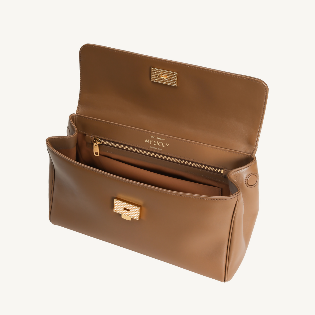 Medium My Sicily Handbag in Plongé Calfskin