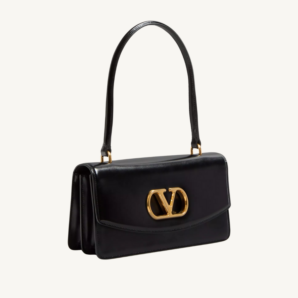 Vain Bag with Handle in Shiny Calfskin