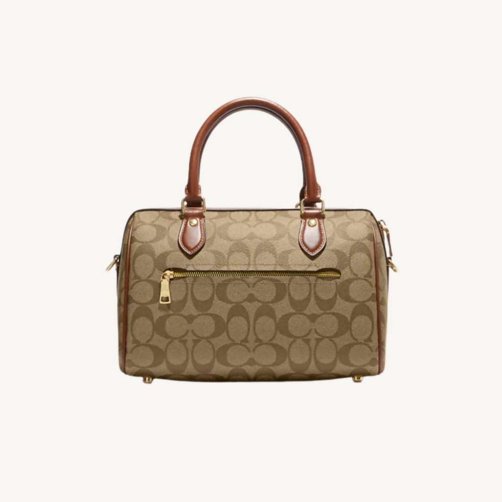 Rowan Satchel In Blocked Signature Canvas