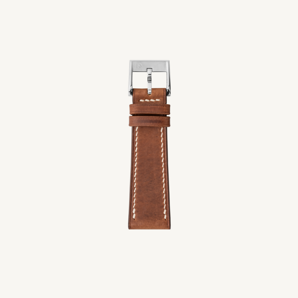 Brown Waxy Slim Strap