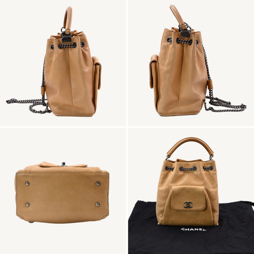 Stitched Urban Drawstring Backpack