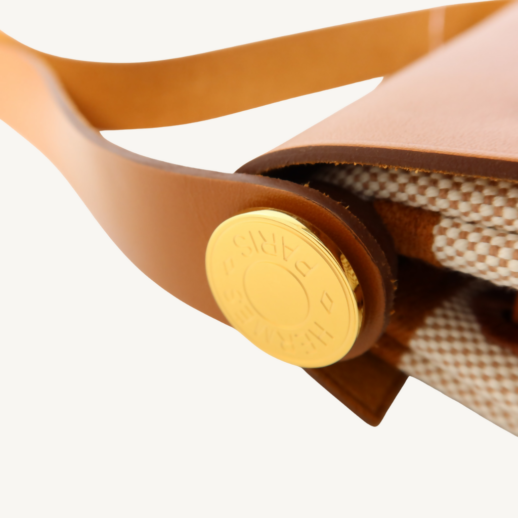 Hermès Mini Herbag Canvas Beige Ebene GHW