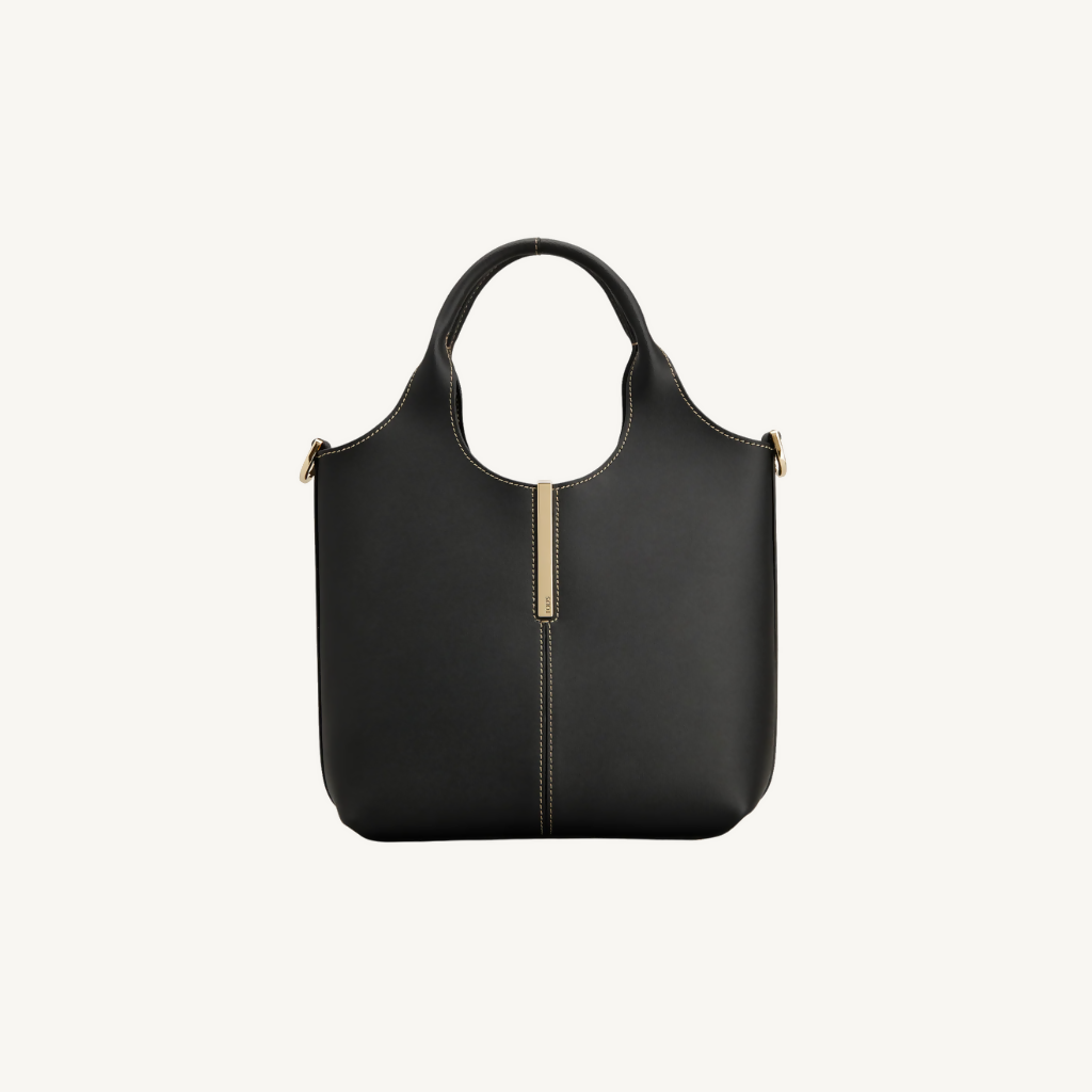 Tote Shopping Bag in Leather Mini