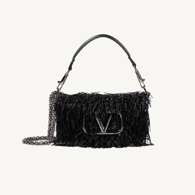 Small Locò Fringed Sequined Leather