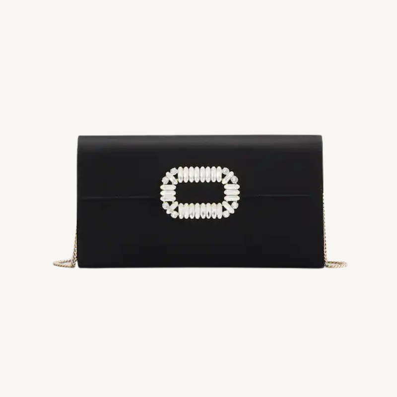 Pilgrim Choc Clutch In Satin