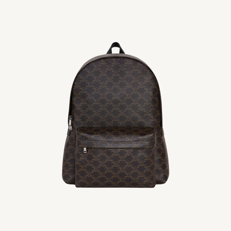 Medium Backpack in Triomphe Canvas & Calfskin
