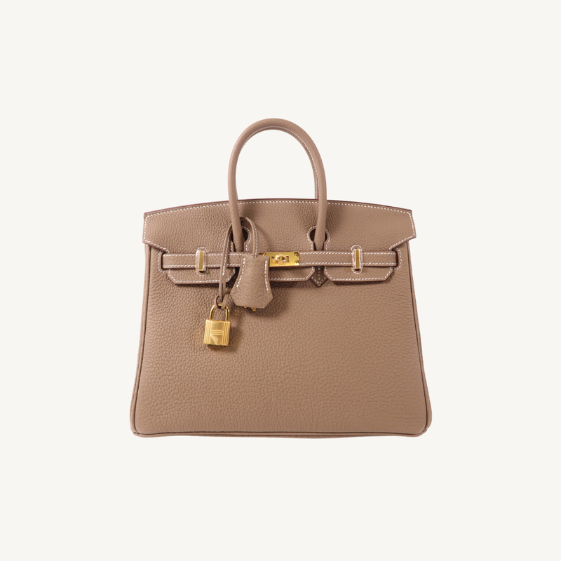 Birkin 25 Clemence Etoupe GHW