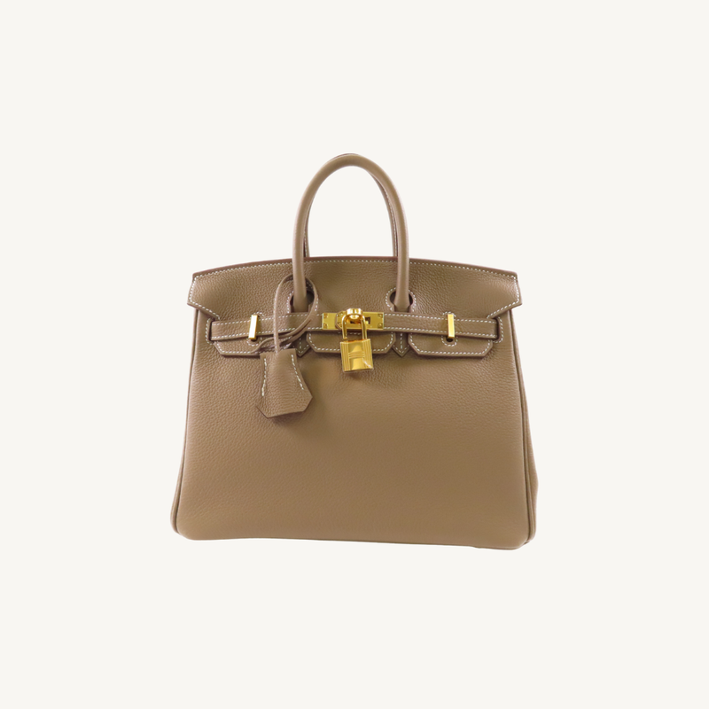 Birkin 25 Clemence Etoupe GHW