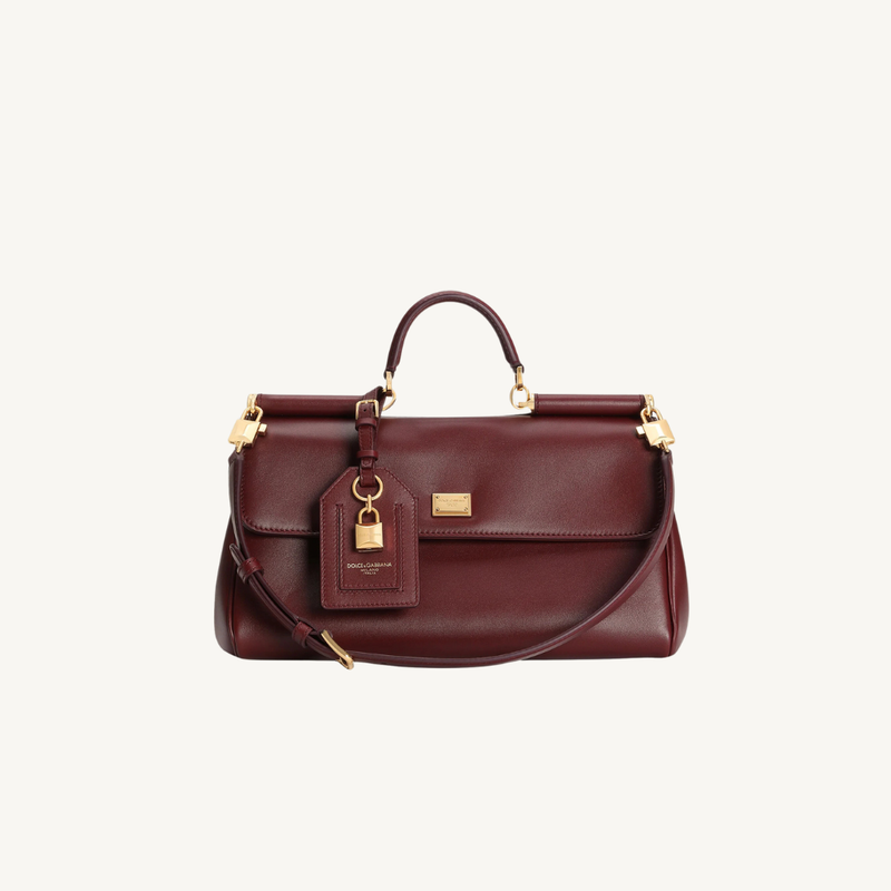 My Sicily Handbag in Vintage Brass Plongé Calfskin