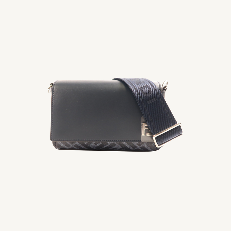 FF Squared Compact Leather Crossbody Bag