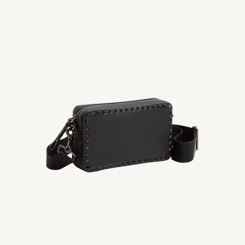 Rockstud Grainy Calfskin Crossbody Bag