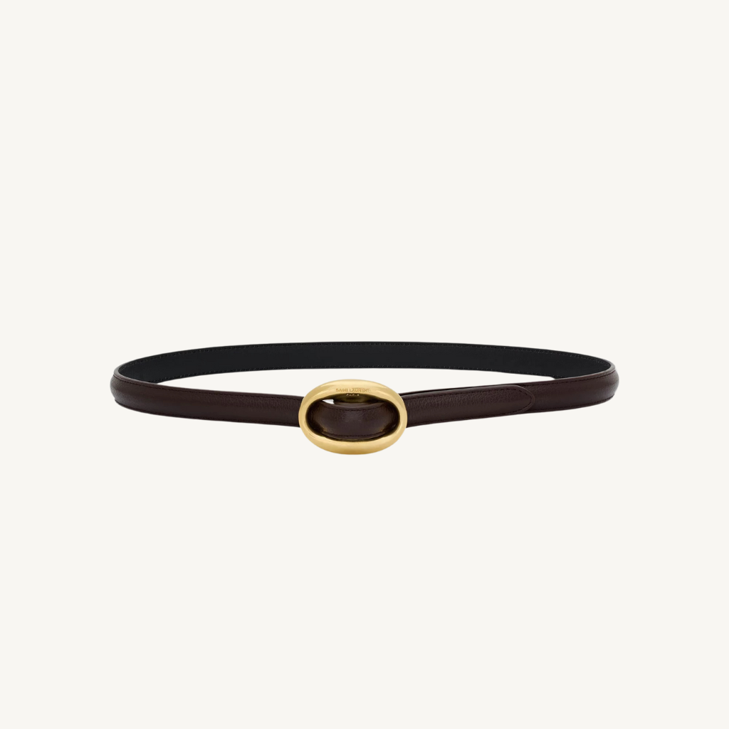 Oval Buckle Thin Belt