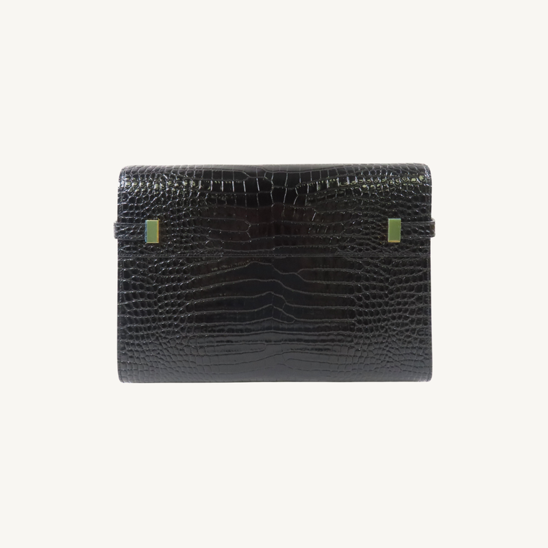 Manhattan Crocodile-Embossed Manhattan Bag