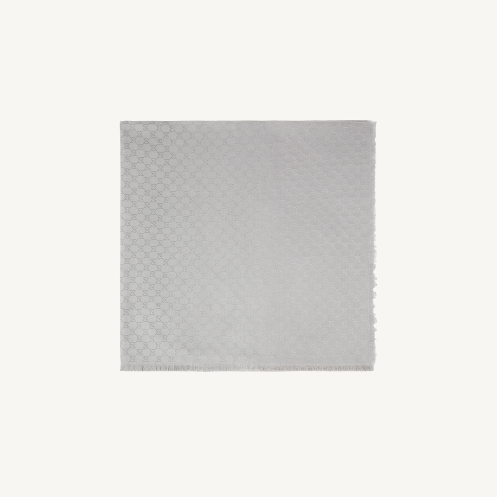 Printed GG Cotton Wool Lamé Shawl