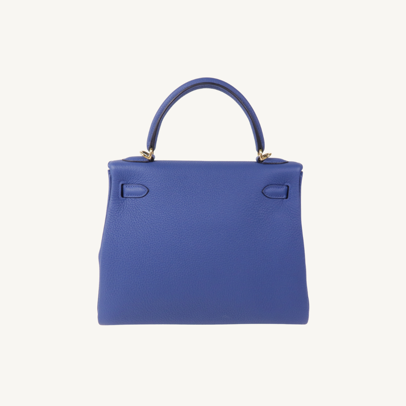 Kelly 25 Togo Bleu Tie GHW