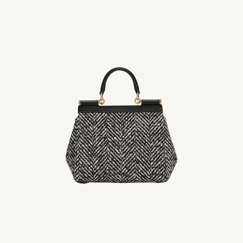 Sicily Medium Chevron Wool Handbag