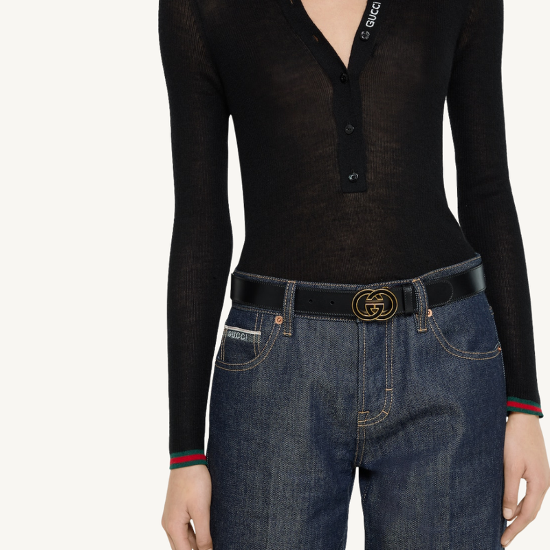 Belt with Interlocking G Buckle