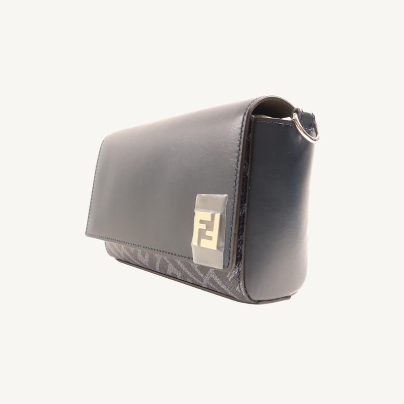 FF Squared Compact Leather Crossbody Bag