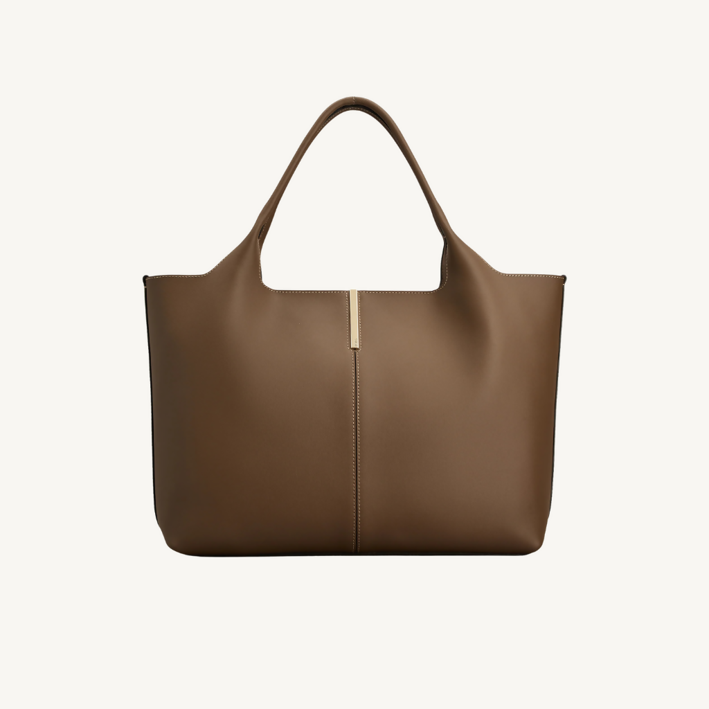 Shopping Bag in Leather Medium-Small