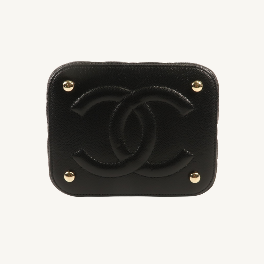 Caviar Quilted Small Top Handle Vanity Case