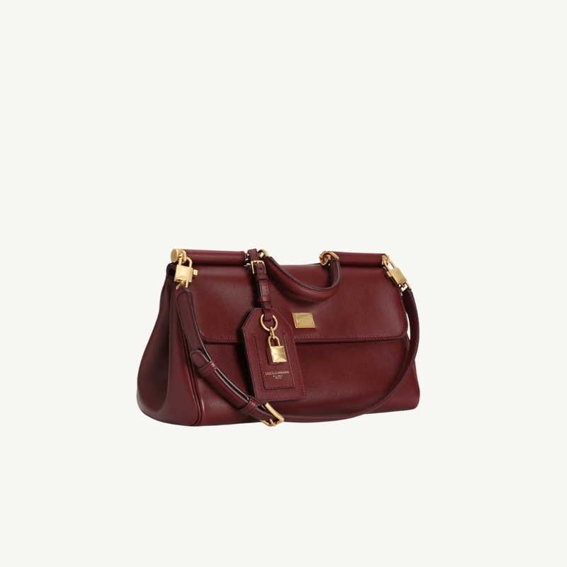 My Sicily Handbag in Vintage Brass Plongé Calfskin