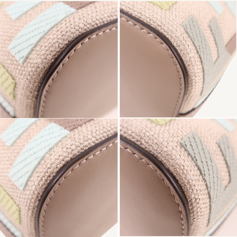 Mini Mon Tresor FF-Jacquard Bucket Bag