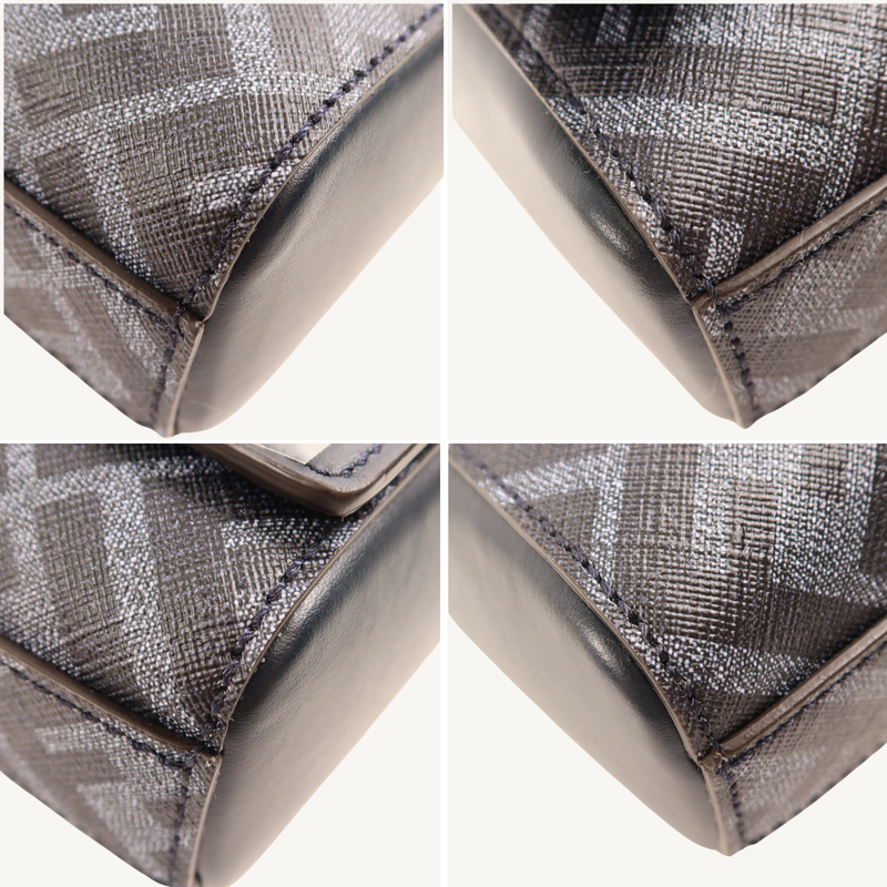 FF Squared Compact Leather Crossbody Bag