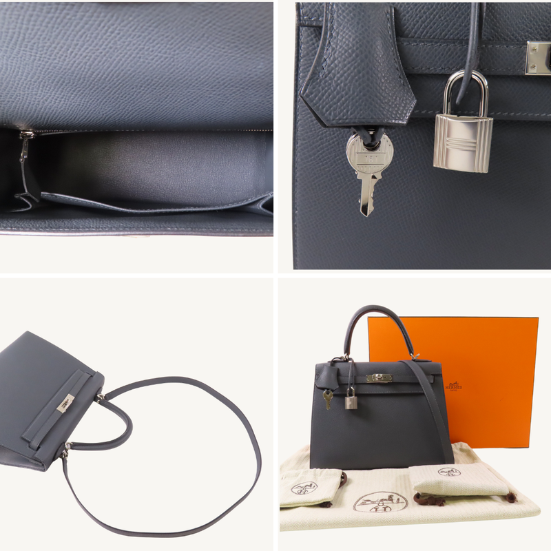 Kelly 25 Epsom Gris Misty PHW