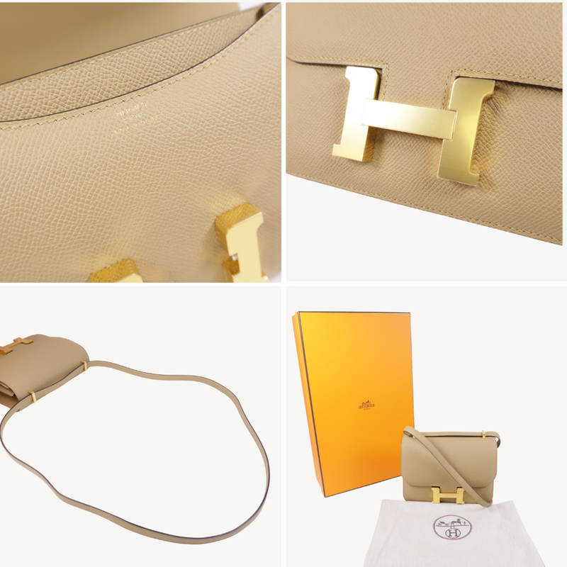 Constance Mini Veau Epsom Poussière GHW