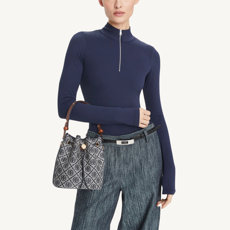 T Monogram Bucket Bag