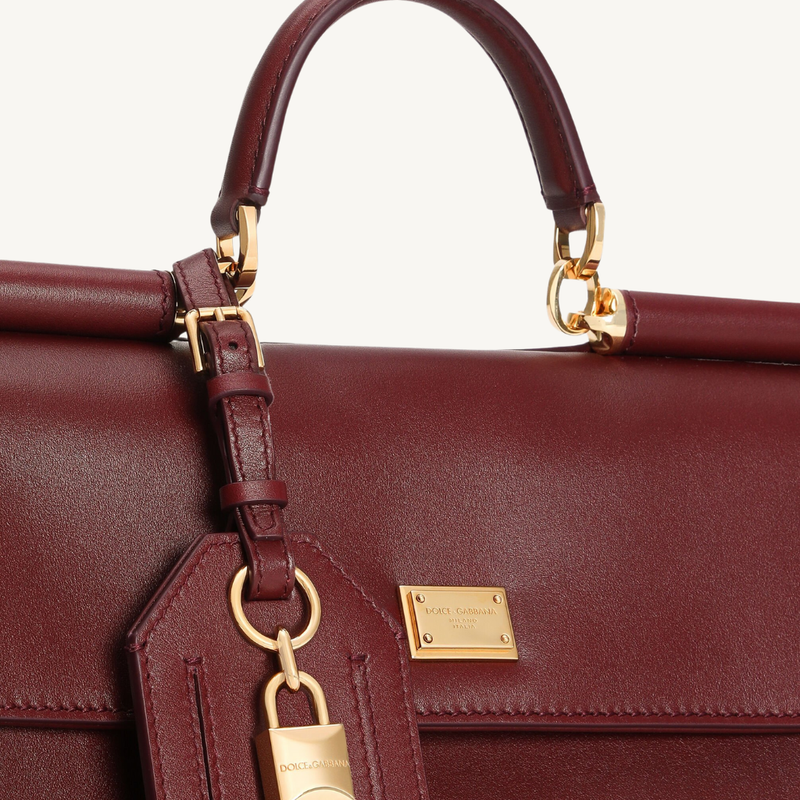 My Sicily Handbag in Vintage Brass Plongé Calfskin