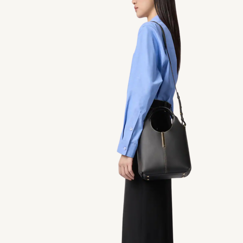 Tote Shopping Bag in Leather Mini