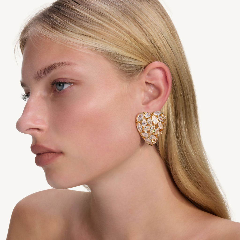Embellished Heart Earrings
