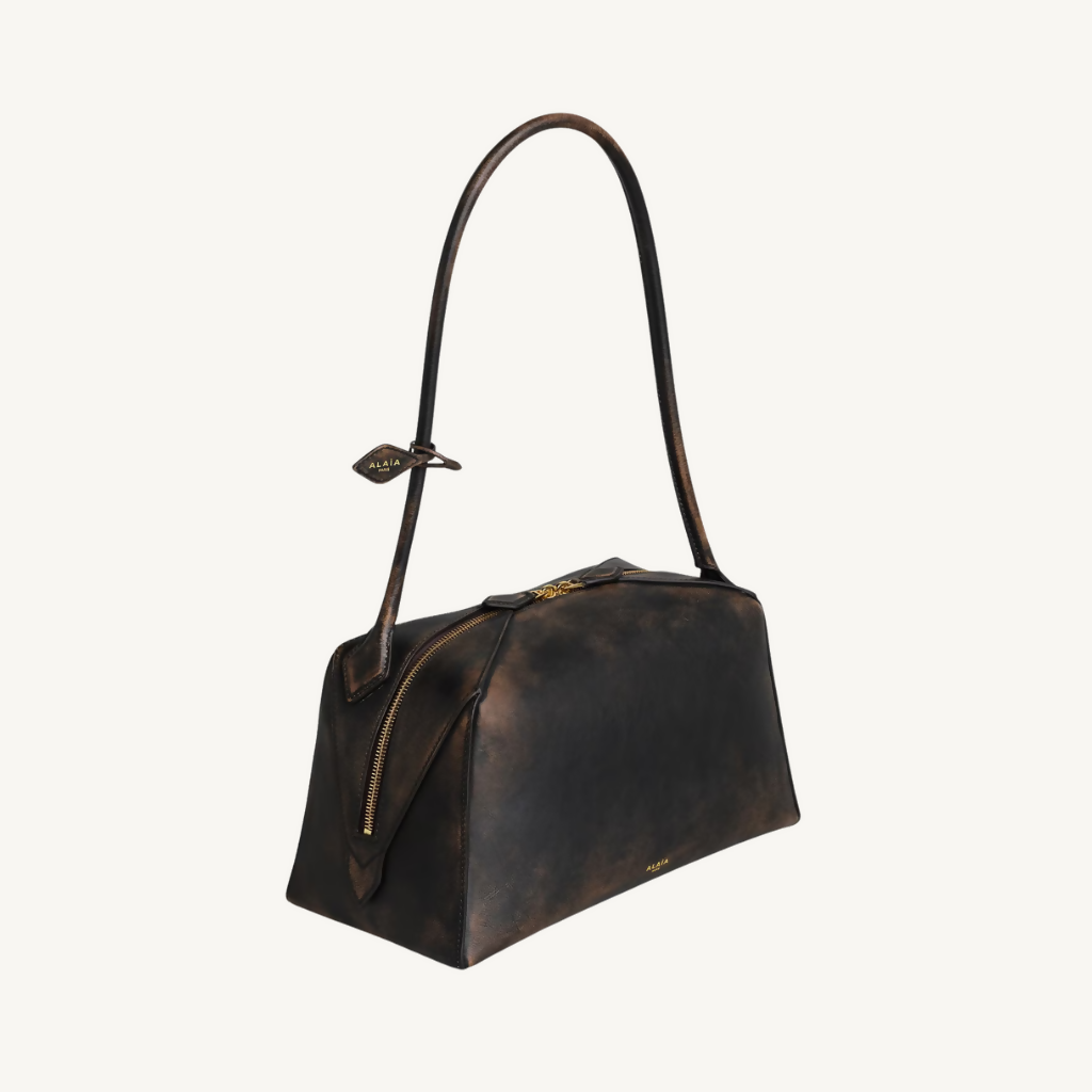 Le Bouledogue Bag In Aged Leather