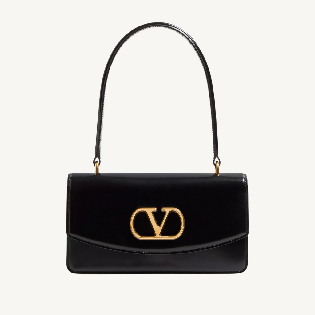 Vain Bag with Handle in Shiny Calfskin