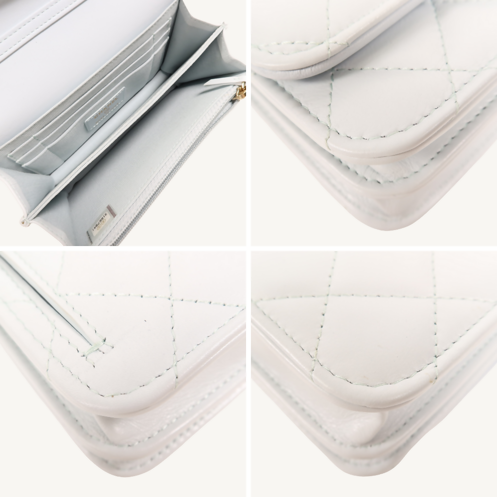 Matelassé Mini Pearl Wallet on Chain