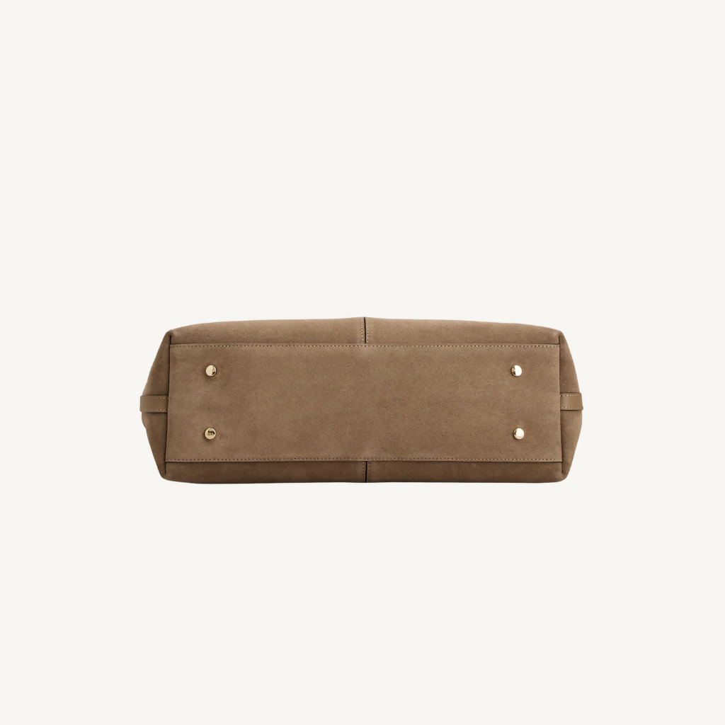 Shopping Bag in Suede Medium-Small