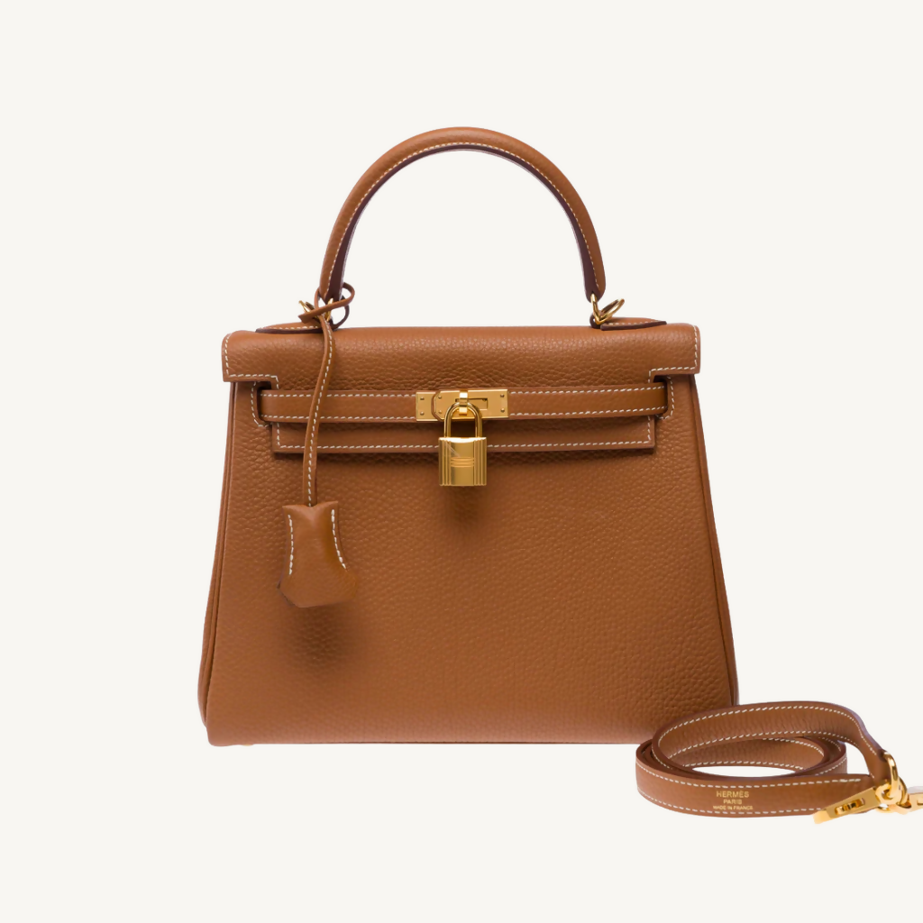 Kelly Retourne 25 Gold Togo GHW