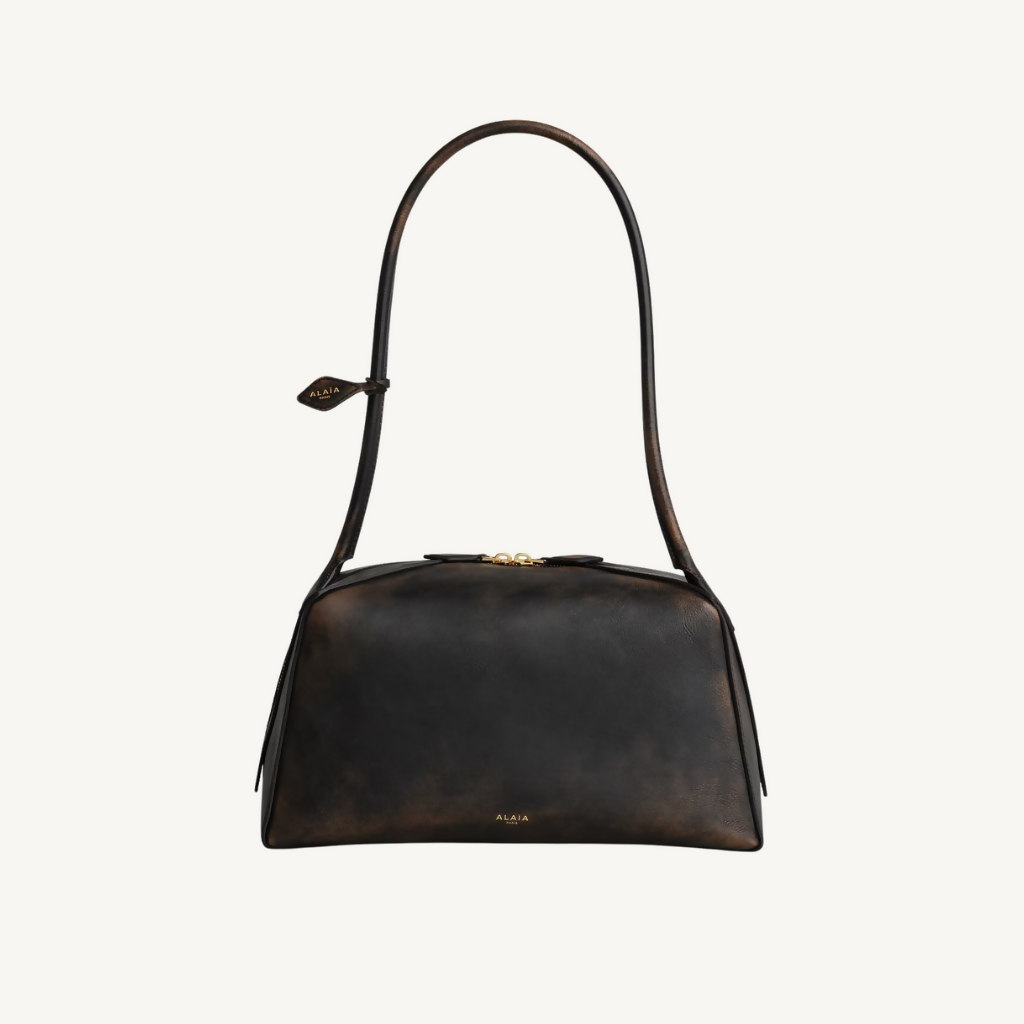 Le Bouledogue Bag In Aged Leather