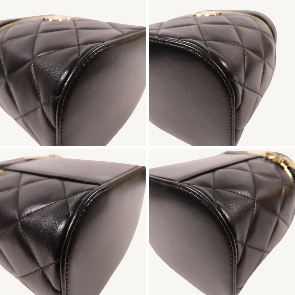 Quilted Caviar Mini Vanity Case