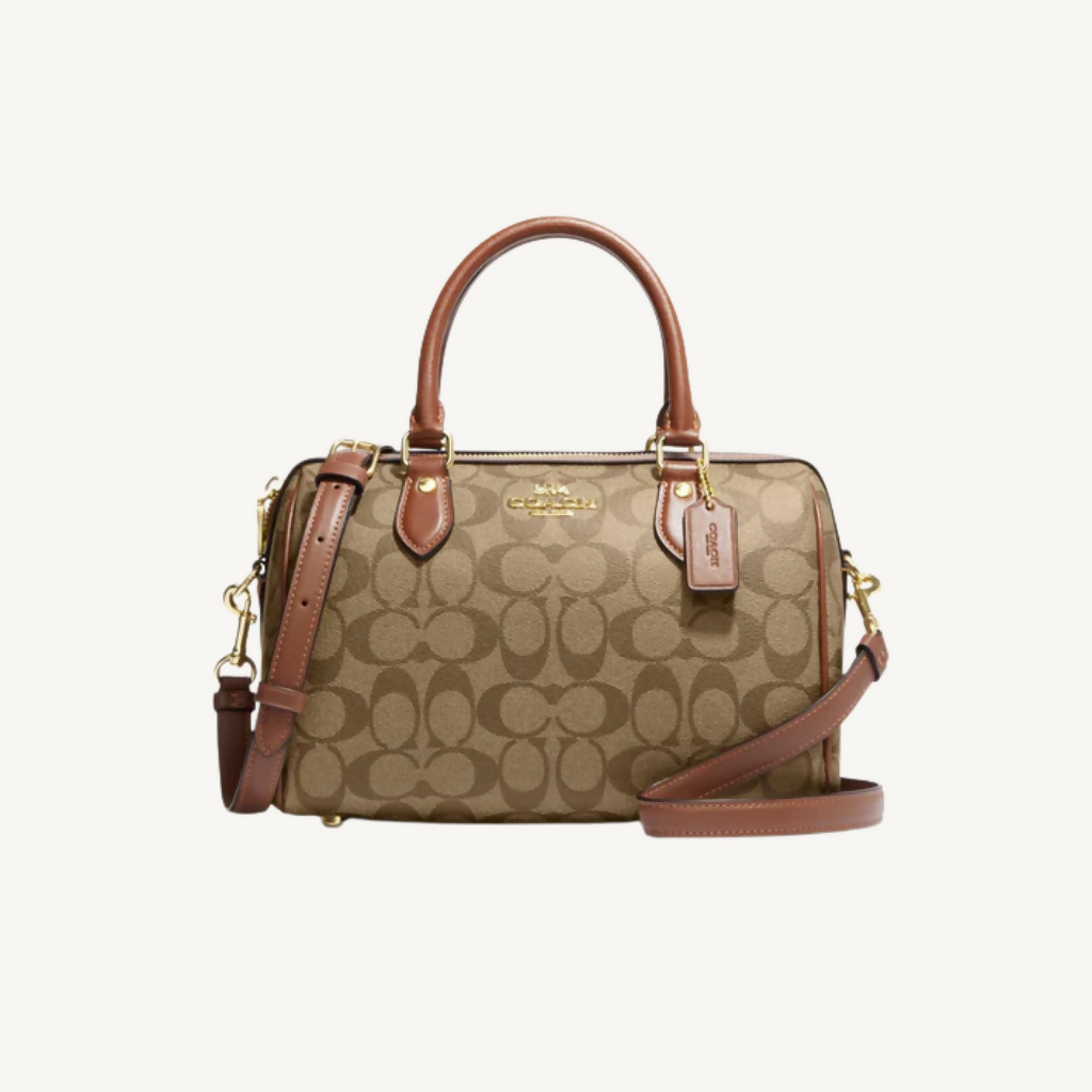 Rowan Satchel In Blocked Signature Canvas