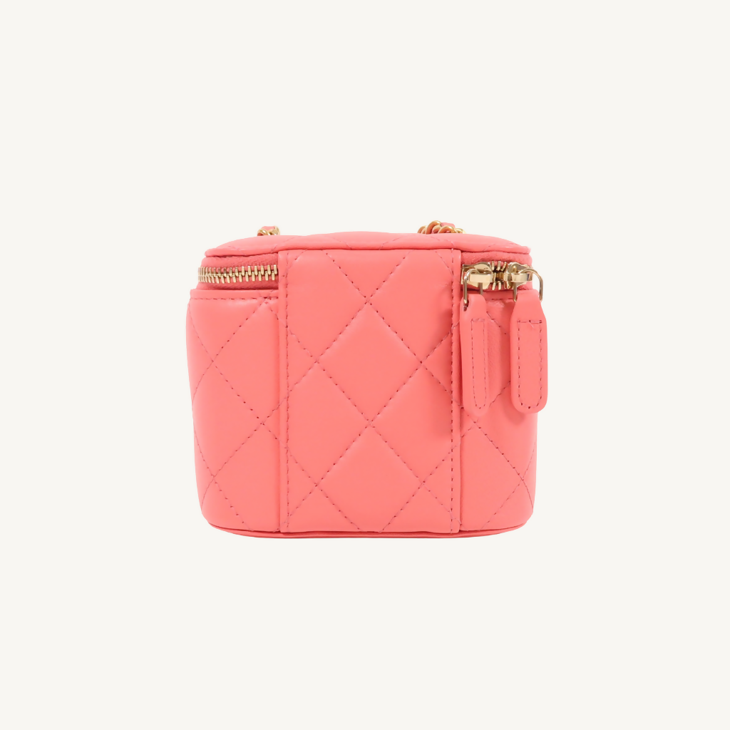CC Mini Vanity Chain Quilted Caviar Bag