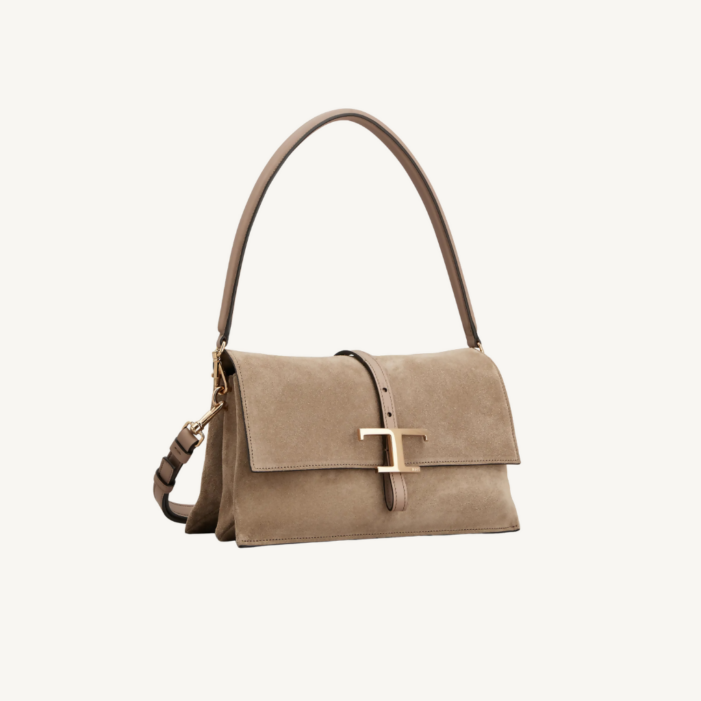 T Timeless Flap Bag in Suede Mini