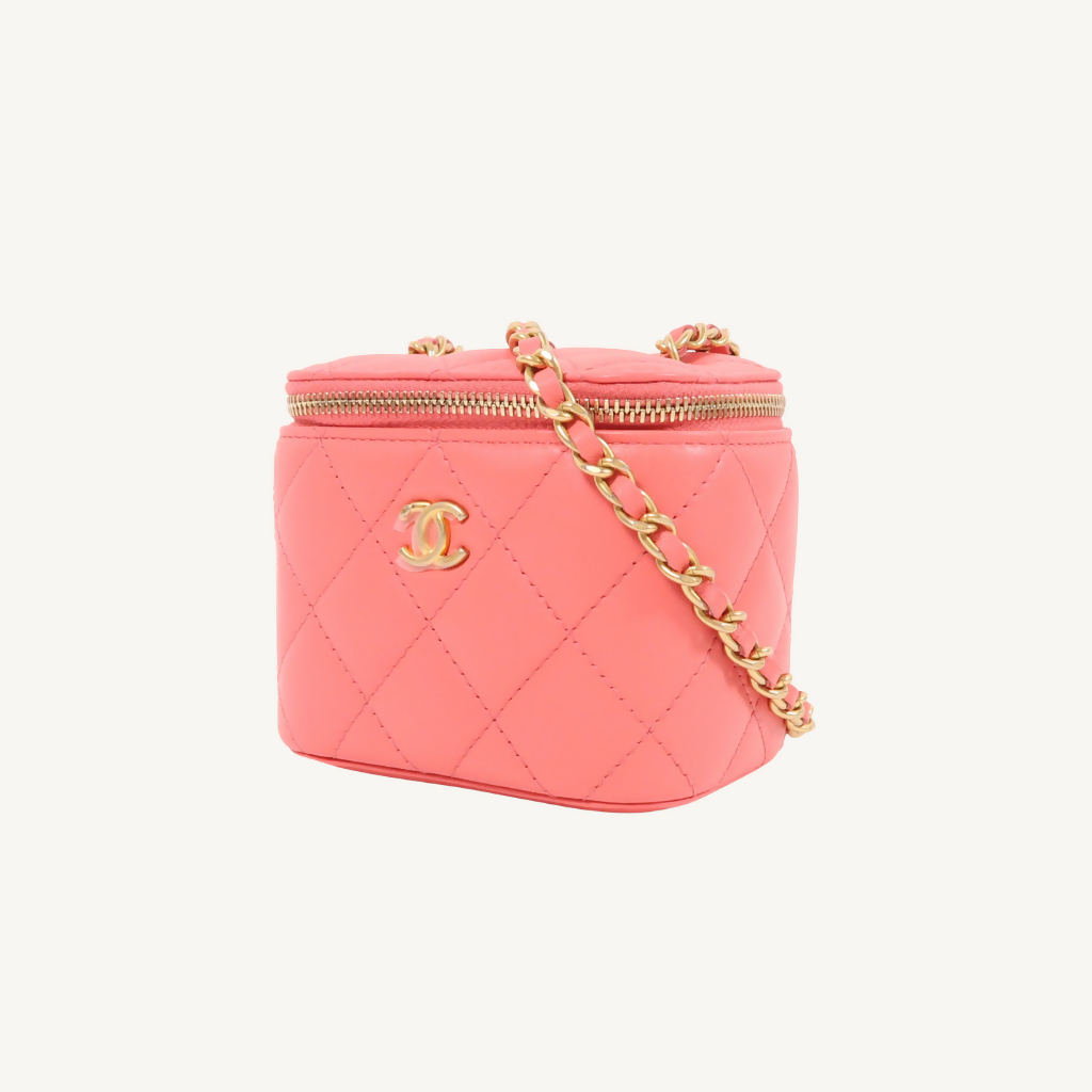 CC Mini Vanity Chain Quilted Caviar Bag