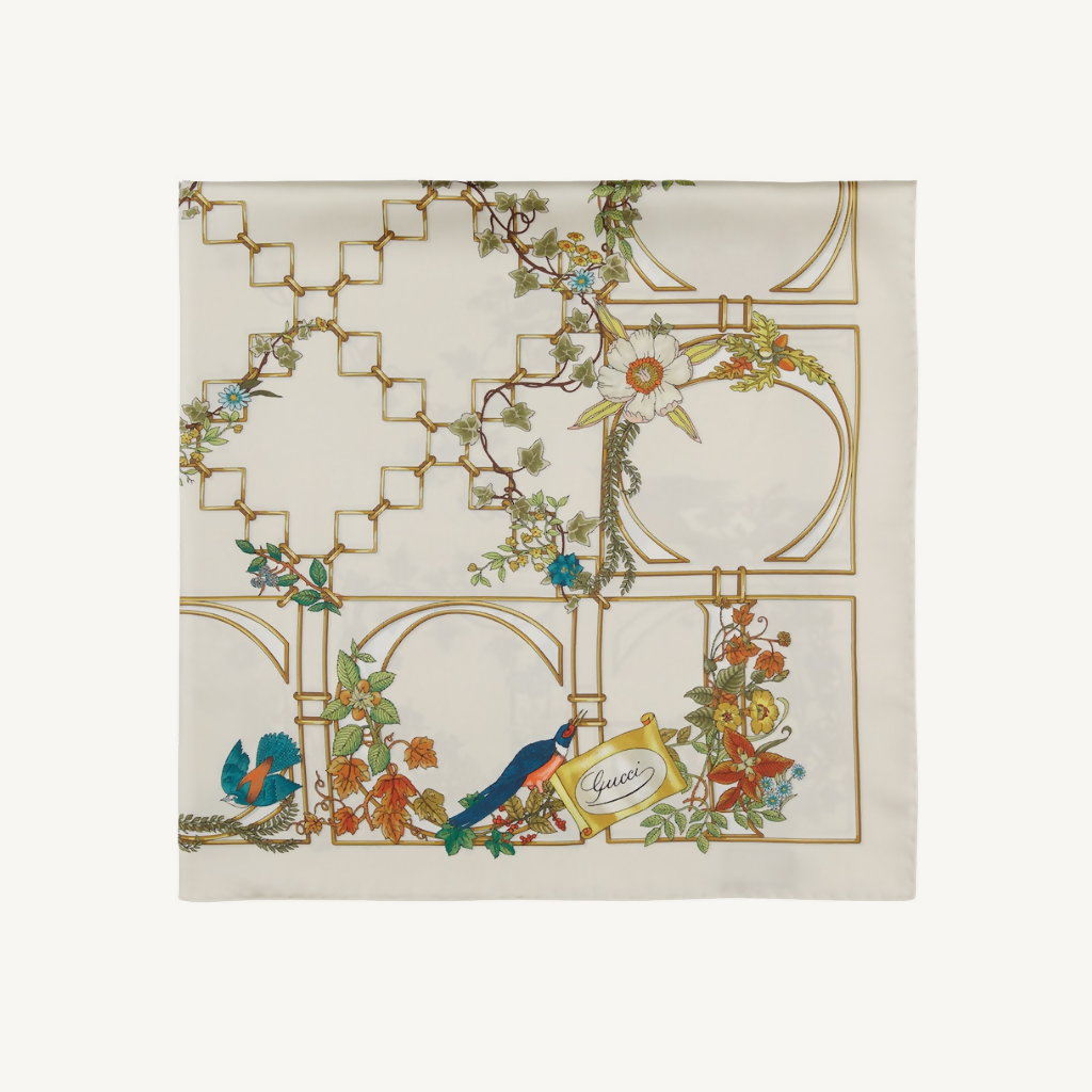 Printed Silk Twill Carré