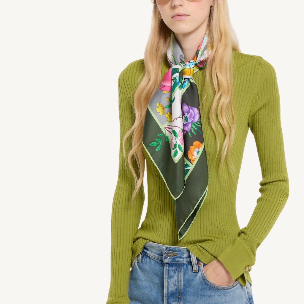 Printed Silk Twill Carré