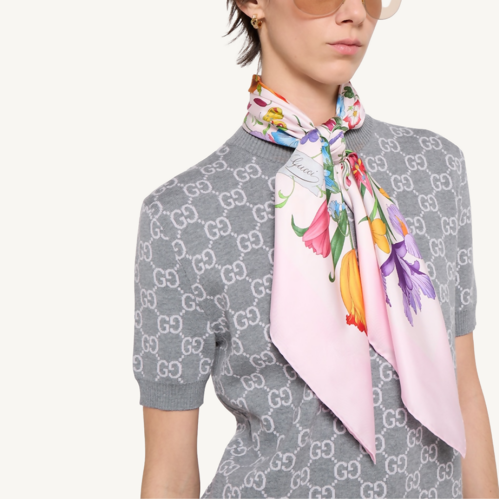 Printed Silk Twill Carré