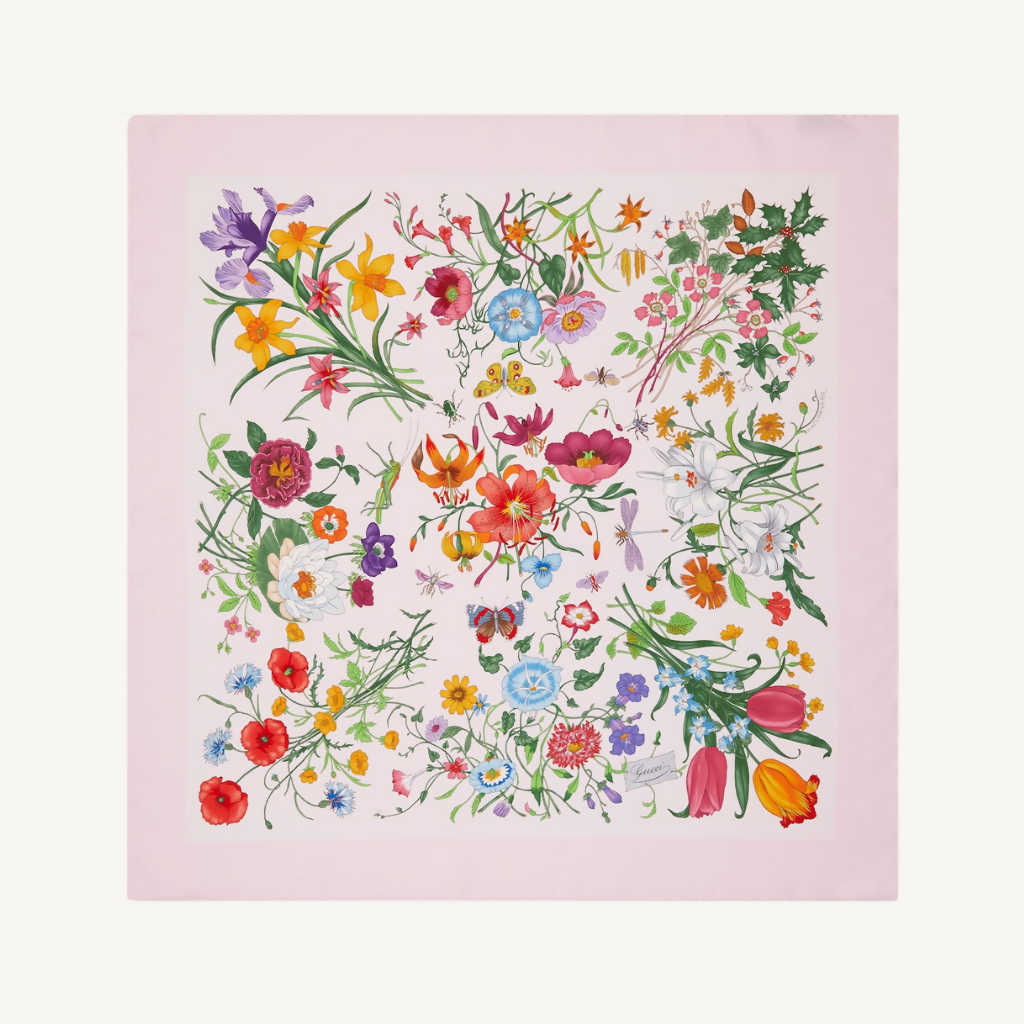 Printed Silk Twill Carré